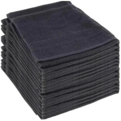 Serviette microfibre noire à l'unité