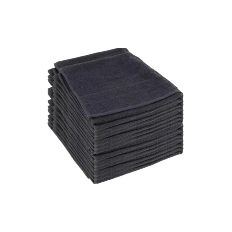 Serviette microfibre noire à l'unité